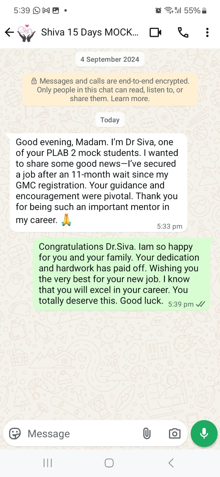 Success story from StepUpIMG community